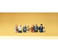 Preiser 10387 Seated Bus/Train Passengers (8) Exclusive Figure Set HO