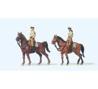 Preiser 10389 German Police On Horseback (Pk2) Exclusive Figure Set HO/OO Gauge