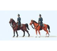 Preiser 10399 German Police 1960s On Horseback (Pk2) Exclusive Figure Set HO/OO