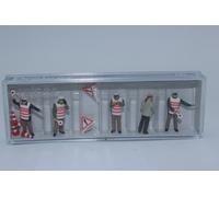Preiser 10419 Figures Policemen with Warning Vest 1:87 H0 NEW in OVP