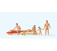 Preiser 10439 Couple/Family Nudists (6) Exclusive Figure Set HO