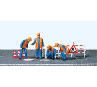 Preiser 10445 HO/OO Gauge Drain Inspectors (4) and Accessories Exclusive Figure