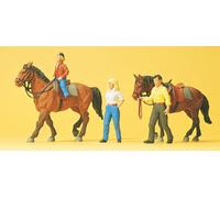 Preiser 10500 Horses (2) and Riders Exclusive Figure Set