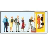 PREISER 10523 HO Scale People Waiting At The Phone Booth Pcs. 6