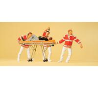 Preiser 10532 Paramedics with stretcher 1:87 amazing detail HO
