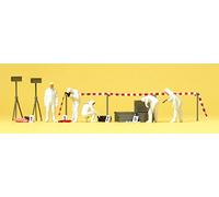 Preiser 10576 Crime Scene Investigation Scene (5) Exclusive Figure Set