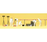 Preiser 10576 Crime Scene Investigation Scene (5) Exclusive Figure Set