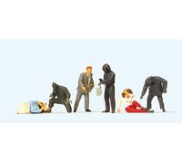 Preiser HO Gauge Figures 10588 Armed Robbery Scene 1:87 Scale (6 Figures)