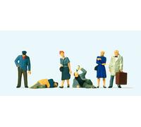 Preiser 10592 At the Train Station Figure Set HO NEW