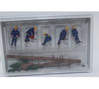 Preiser 10609 THW Helper at Cleanup 5 Figures 1:87 H0 Hand Painted NEW
