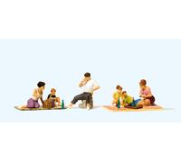 Preiser 10617 HO/OO Gauge Picnic Scene (6) Exclusive Figure Set