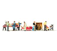 Preiser 10623 At the Flea Market Scene (7) Exclusive Figure Set