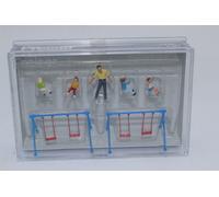 Preiser 10630 Children on the Swing 5 Figures H0 1:87 Hand-Painted Playground