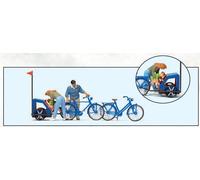 PREISER 10635 HO Scale Family Departing By Bicycle