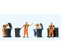 Preiser 10651 Modern Refuse Collection Scene (4) Exclusive Figure Set HO