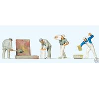 Preiser 10654 construction worker plastering 1:87 suberb detail Ho