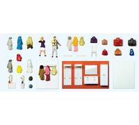Preiser 10658 HO/OO Gauge Cloakroom Scene (2) Exclusive Figure Set