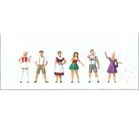 Preiser 10674 Beer Drinkers in National Costume (6) Exclusive Figure Set HO