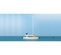 Preiser 10680 Sailors; sailing boat HO 1:87 and 2 figures