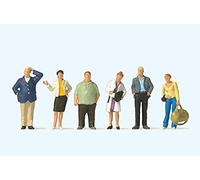 Preiser 10734 Waiting Train Travellers Figure Set (6)