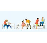 Preiser 10739 HO/OO Gauge On the Park Bench (6) Exclusive Figure Set