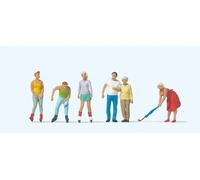 Preiser 10740 HO/OO Gauge Skaters & Passers By (6) Exclusive Figure Set