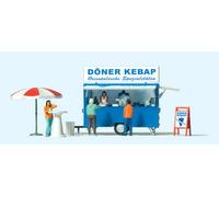 Preiser 10747 Doner Kebap Sales Stand (5) Exclusive Figure Set
