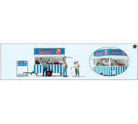 PREISER 10749 HO Scale Snack Point Kiosk With Characters (Already Built)