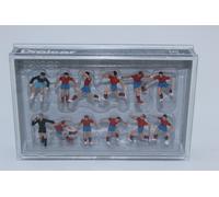 Preiser 10760 Figures Soccer Team Red Jerseys 1:87 H0 NEW OVP