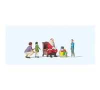 Preiser 10763 Father Christmas w/Mother & Kids Exclusive Figure Set OO/HO Gauge