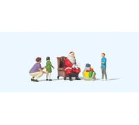 Preiser 10763 Father Christmas w/Mother & Kids Exclusive Figure Set OO/HO Gauge