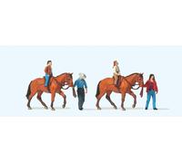 Preiser 10794 HO/OO Gauge Horse Riding Lessons Exclusive Figure Set