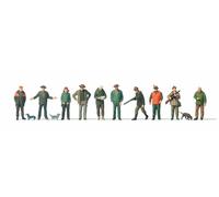 Preiser 10803 Hunters (10) & Helpers (3) Exclusive Figure Set HO