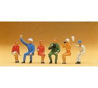 Preiser 14025 Seated Spectators (6) Standard Figure Set