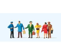 Preiser 14029 At the Platform Gate (6) Standard Figure Set HO