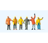 Preiser 14034 Workers in Protective Clothing (6) Standard Figure Set HO