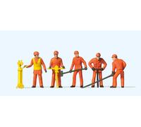 Preiser 14035 HO/OO Gauge Track Workers (5) Standard Figure Set