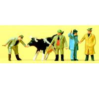 Preiser 14039 Cattle Market Scene (6) Standard Figure Set