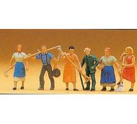 Preiser 14040 Farm Workers with Tools (Pk6) OO/HO Gauge Figures