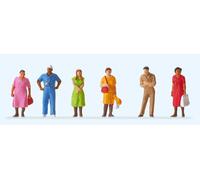Preiser 14047 Standing Passers By (6) Standard Figure Set HO