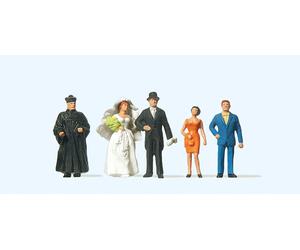 Preiser 14057 Protestant Wedding Group (5) Standard Figure Set
