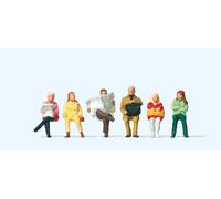 Preiser 14072 Seated Railway Travellers (6) Standard Figure Set HO