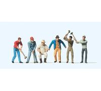 Preiser 14075 Worker 6 Figures Track H0 1/87