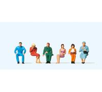 Preiser 14095 Seated Persons (6) Standard Figure Set HO