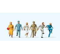 Preiser 14132 Climbing the Stairs (6) Standard Figure Set HO