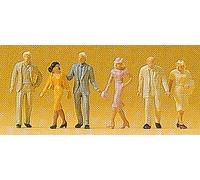 Preiser 14134 Walking Passengers (6) Standard Figure Set