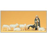 Preiser HO Scale Shepherd With Dog & Sheep