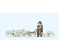 Preiser HO Scale Shepherd With Dog & Sheep