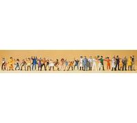 Preiser 14414 Painted Volksfest Visitors Figures Set, 30 pcs, H0