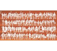 Preiser 16325 Railway Personnel and Travelers 120 Unpainted Figures HO NEW